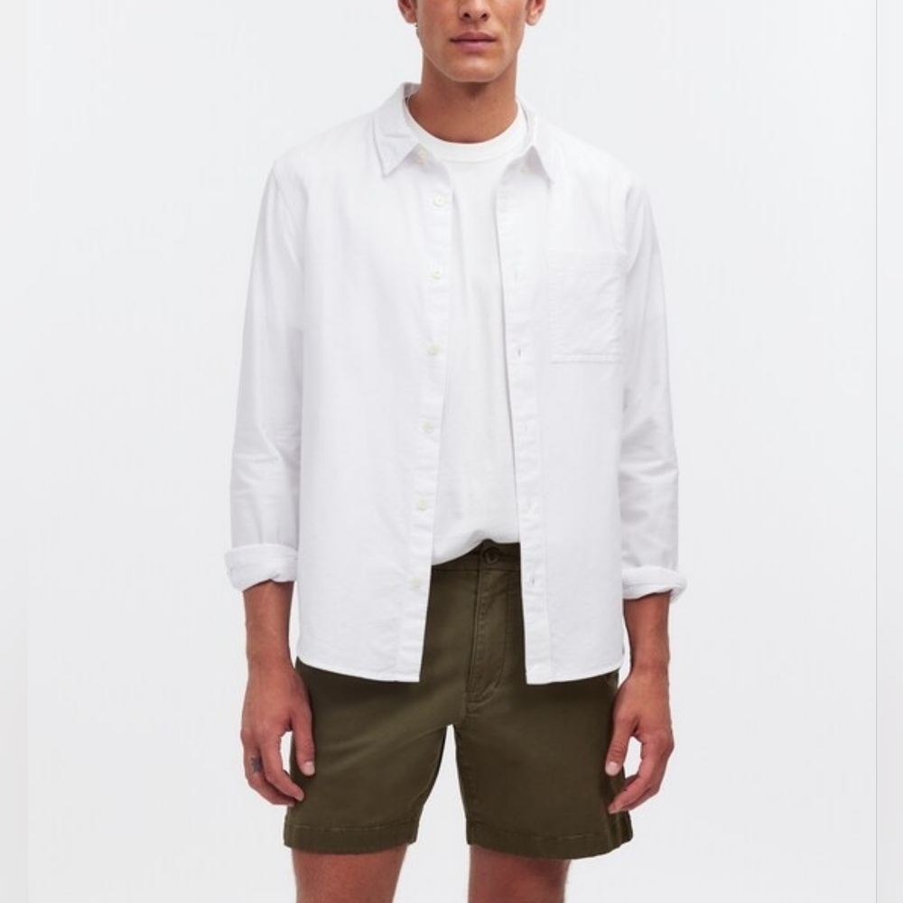 Madewell Green 7" Stretch Chino Shorts